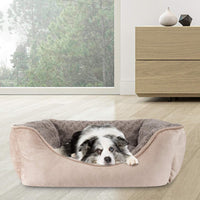 JOEJOY Rectangle Dog Bed for Large Medium Small Dogs - Beige / S(20"x 19"x 6") - image 3