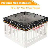 Dog Playpen Mesh Top Cover for 36" Inch Pet Playpen with 4 Panels - Black - image 2