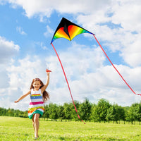 Xida rainbow octopus kite, a frameless ripstop polyester kite with flying line and handle - view 6