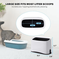 Cat litter scoop holder in PP plastic with a double-layer design that fits most litter scoops - view 3