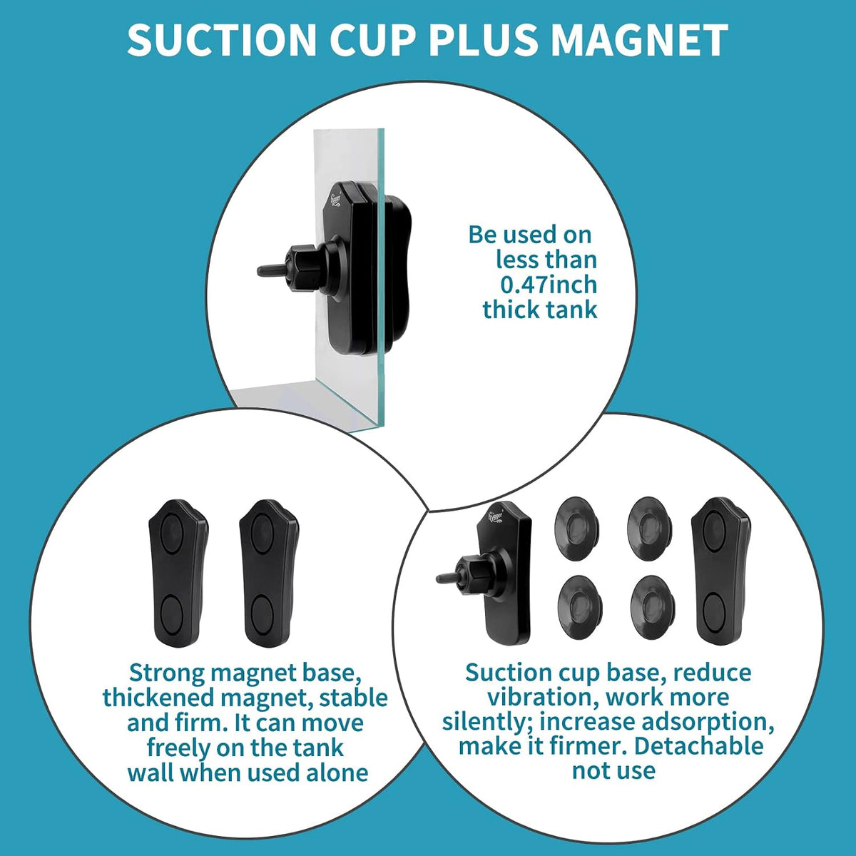 hygger 2100GPH Double Head Aquarium Wave Maker - 4200GPH 12W, for 110~240Gal - image 3