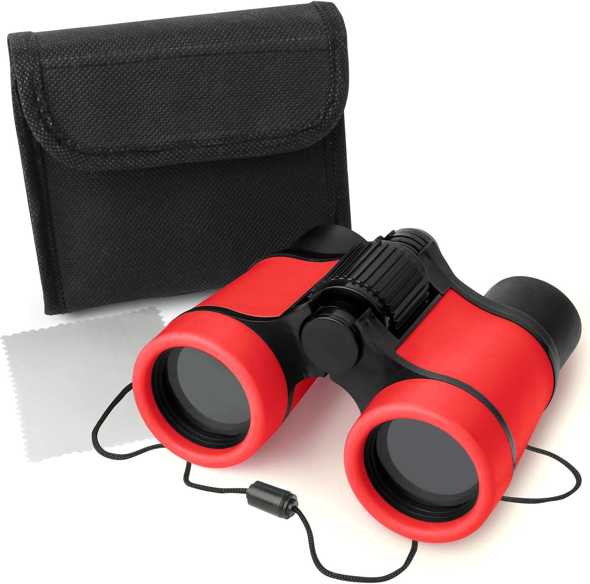 Dr. Anison kids binoculars set in blue with canvas bag and neck strap - view 3