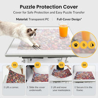 ALL4JIG 1500 Piece Light-Weight Adjustable Tilting Plastic Jigsaw - White / Medium-1500pcs - image 3