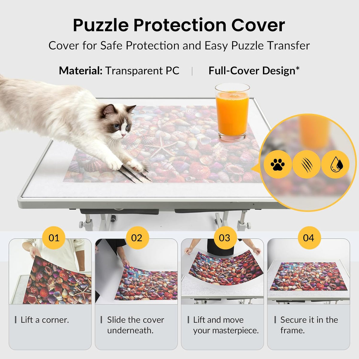 ALL4JIG 1500 Piece Light-Weight Adjustable Tilting Plastic Jigsaw - White / Medium-1500pcs - image 3