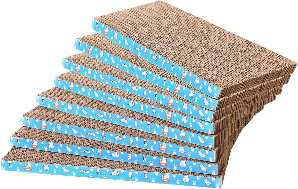 8 Packs in 1 Cat Scratch Pad, Cat Scratcher Cardboard