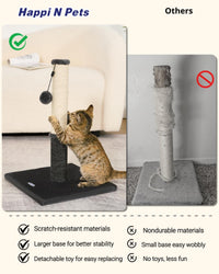 Cat Scratching Post, Cat Scratchers for Indoor Cats with Toys – Essentials for Cats - 21.6" / Smokey Gray - image 4