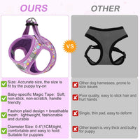 Small Dog Harness and Leash Set, No Pull Puppy Pet Vest, S - XSmall(Chest Girth 13" - 14.5") / Colorful - image 4