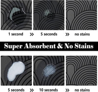 Dog Food Mats for Floors Absorbent, Pet Cat Food Mat - XL(24"×32") / 01-Dark Grey - image 2