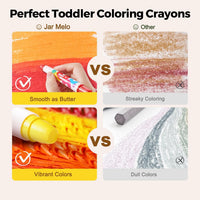 Jar Melo Jumbo Crayons for Toddlers - 24 Colors - image 2