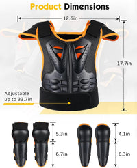 JUSTDOLIFE youth dirt bike gear set with chest protector, knee and elbow pads - view 24