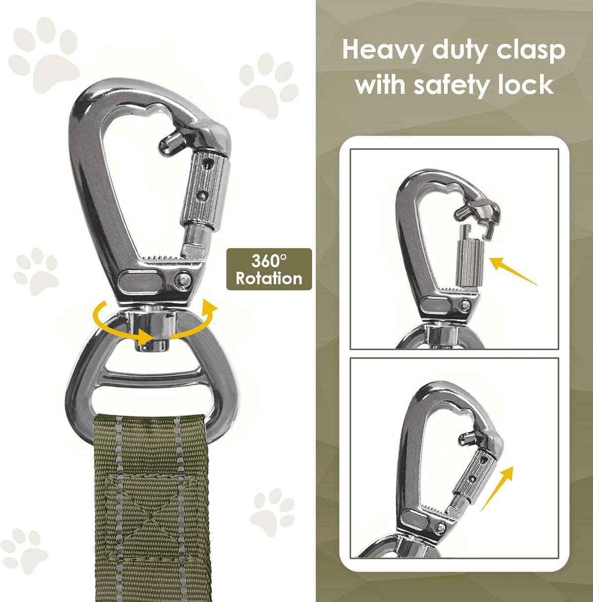 AUBELL Tactical Dog Leash Heavy Duty - Green - image 3