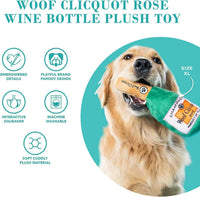 Haute Diggity Dog Woofford Reserve Bottle Plush Dog Toy - Clicquot Rose (Deep Green) / X Large - image 4