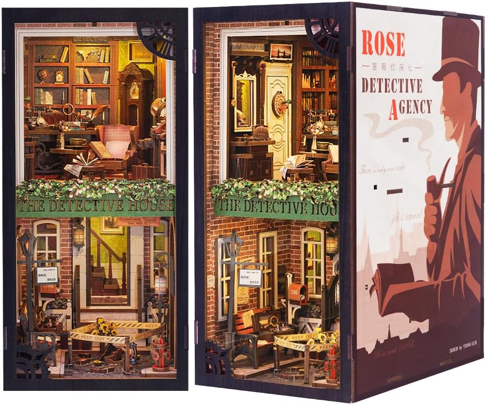 Cutefun Book Nook Kit for Adults - Rose Detective Agency