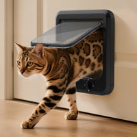 LIBBEPET Cat Door Interior Door - Black / L - Inner Size: 7.1"W x 7.7"H