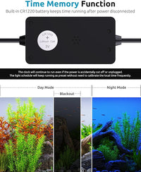 Plant Growth Aquarium Light, 24/7 Custom Timer, Power-Off Memory, 48-54in Full Spectrum Aquarium Plant Lights, 7-Row LED 8 Colors, 20 Adjustable Brightness, Day & Night Cycle for Freshwater