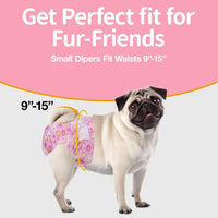 Pet Soft Dog Diapers Female, Disposable Female Dog Diaper - Pink Flower / Small(36Pcs) - image 2
