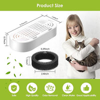 6 Pack Replacement Cat Fountain Filters & Replacement Sponges for Stainless Steel Pet Fountain with Water Level Window, Fountain Carbon Filters for Dog Water Dispenser Bowl