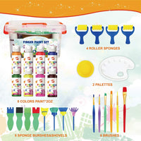 Early Learning Kids Paint Set Washable Finger Paint with Assorted - image 2
