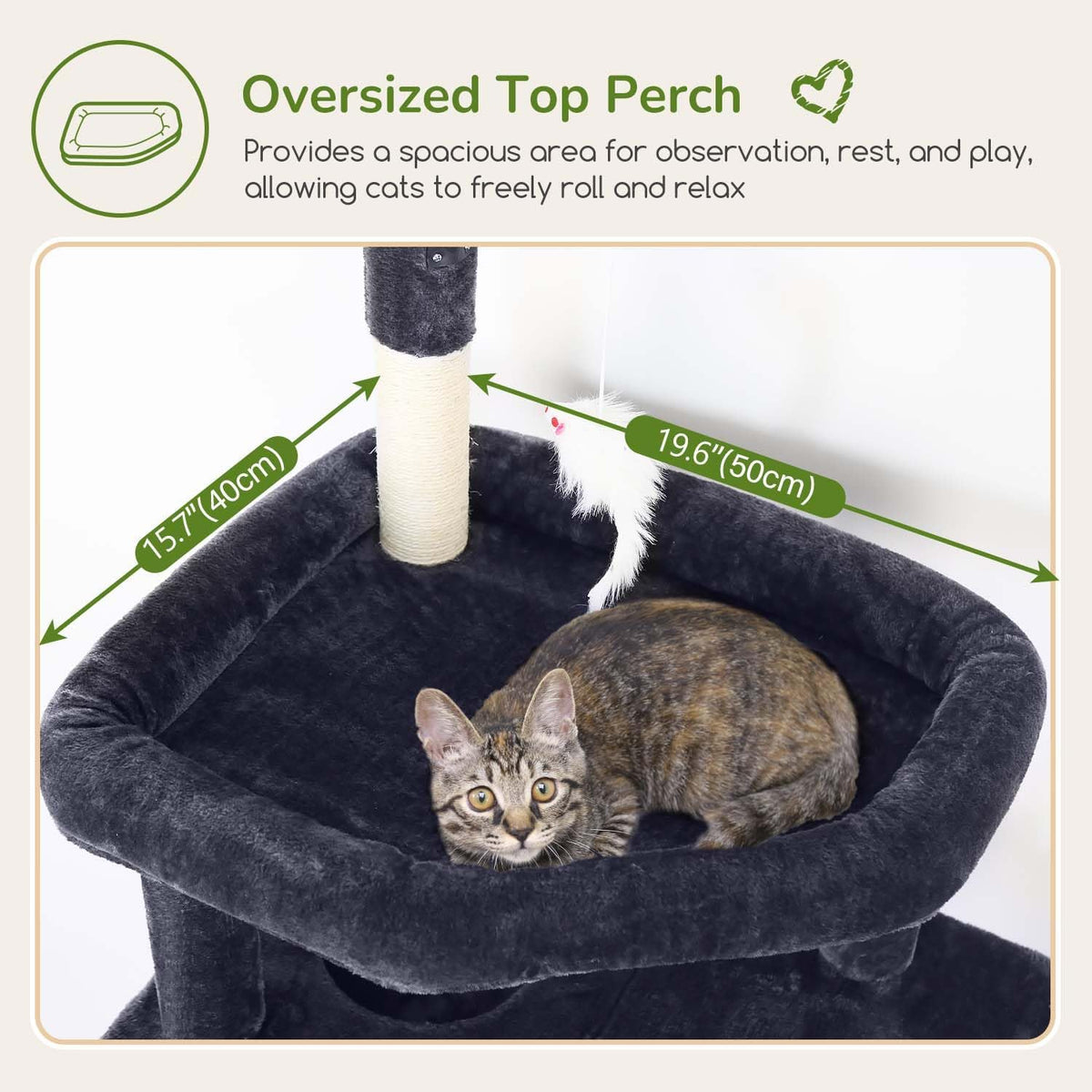 Globlazer Cat Tree for Large Adult Cats - XL / Dark Grey - image 2