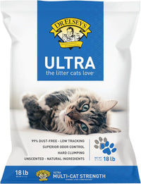 Dr. Elsey's Ultra UnScented Clumping Clay Cat Litter – Daily Care for Cats - 18 lb