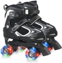 Kids Roller Skates for Boys - Black / Large(5-8)