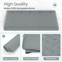 MateeyLife Silicone Waterproof Mat for Dog & Cat Food Mat 19"X12" – Essentials for Dogs - 22''W x 34''L / Bronze - image 4