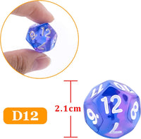 AUSTOR 35 Pieces 20 Sided Dice Polyhedral Dice Set Mixed Color Game - 12 Sideds - image 3