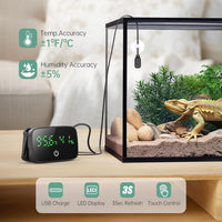 PAIZOO LED Digital Reptile Thermometer and Humidity Gauge with USB - image 2
