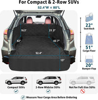 SUV Cargo Liner for Dogs - Trunk Cover with Side Walls for Compact SUV – Essentials for Dogs - Black / Medium (With Flaps) 80" - image 2