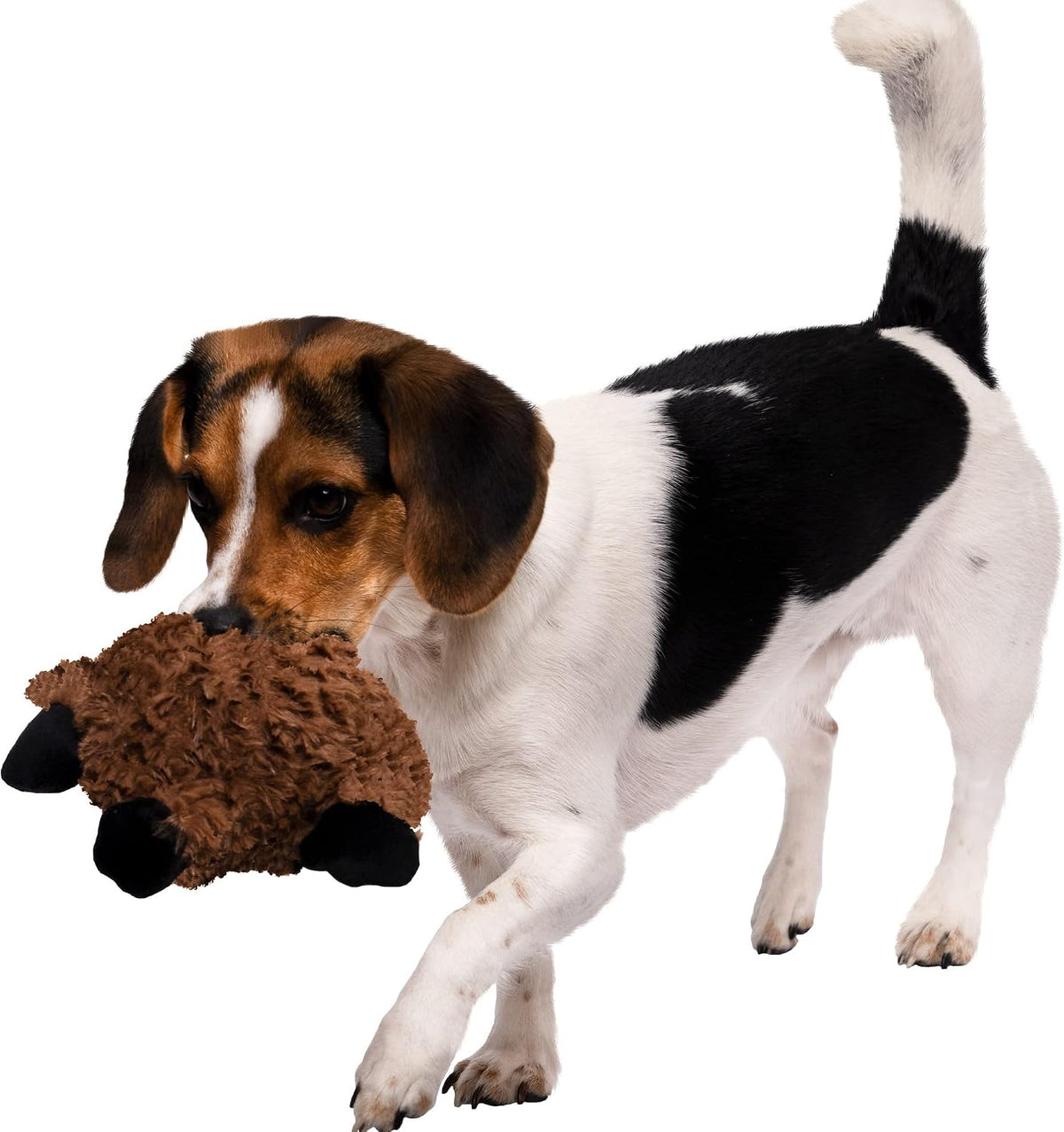 goDog Checkers Elephant Tough Plush Toy with Chew Guard Technology - PlayClean - Sloth (Brown) / Small - image 2