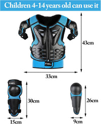 JUSTDOLIFE youth dirt bike gear set with chest protector, knee and elbow pads - view 8