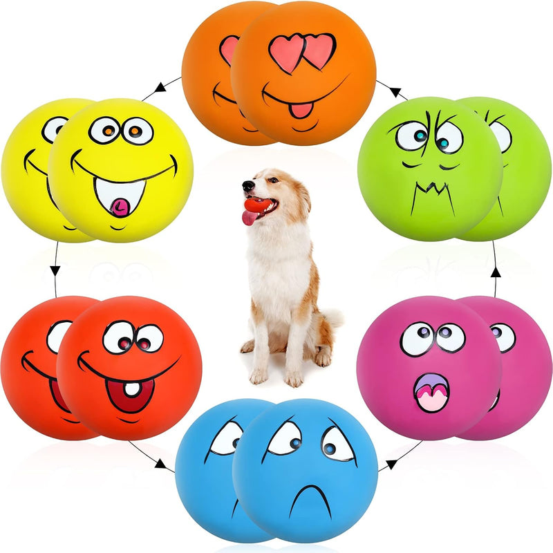 Hungdao 12 Pcs Squeaky Dog Toys, Small Dog Ball Bulk - Lively