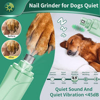 2 in 1 Dog Nail Clippers & Cat Nail Clippers Trimmers for Large Medium Small Dogs Cats Claw Trimmer Quick Sensor and Safety Guard USB Rechargeable with 2 LED Lights Dogs Nail Trimmer