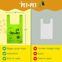Pet N Pet Poop Bags for Dogs, Unscented, Tie Handles Thick - 1 Count (Pack of 200) / 200 Unscented with Handle - image 2