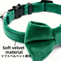 Cat Collar Breakaway with Bell and Removable Bow Tie Safety Buckle - Green - image 3