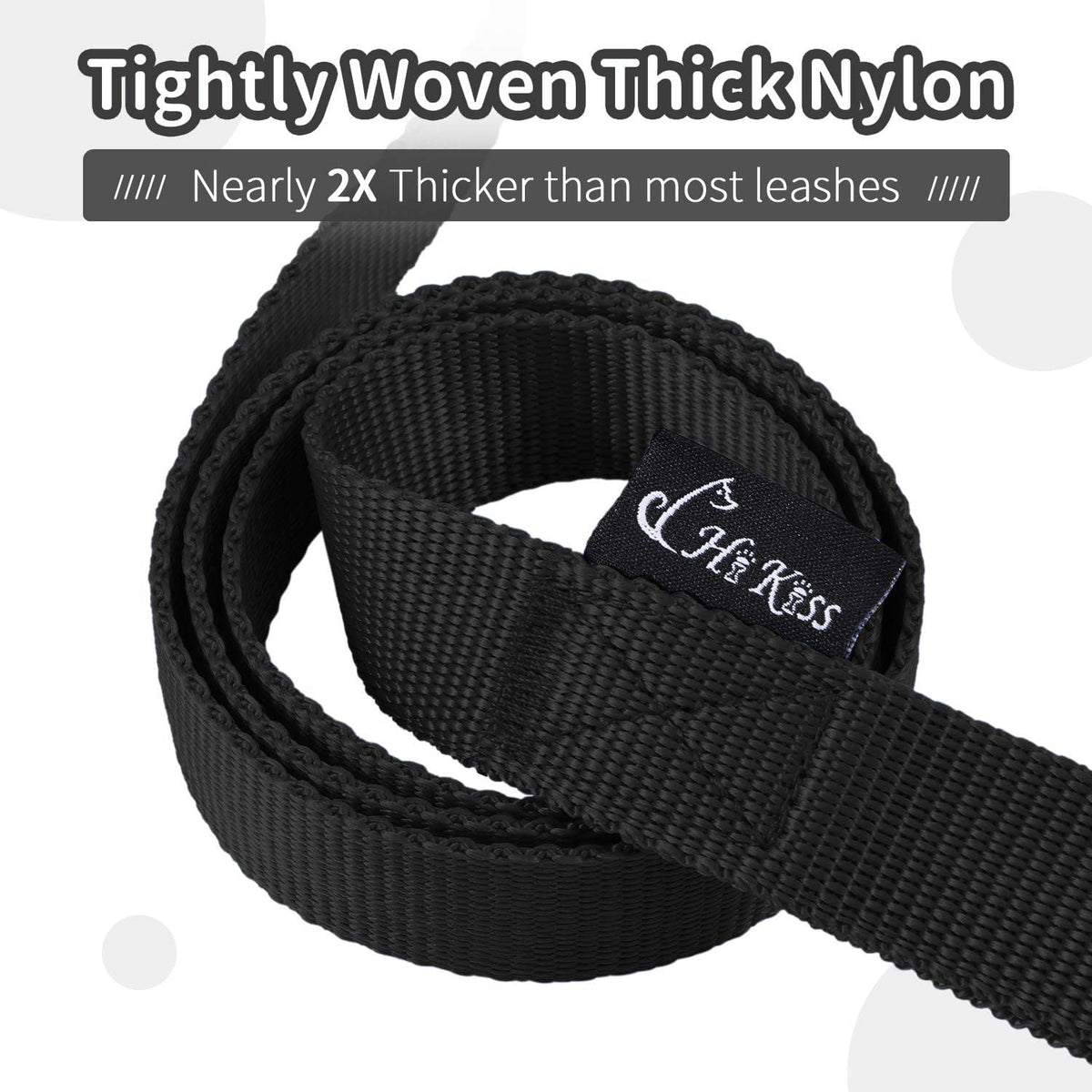 Hi Kiss Dog/Puppy Obedience Recall Training Agility Lead - 100 Feet / T1:Large Dog Thicken black - image 2