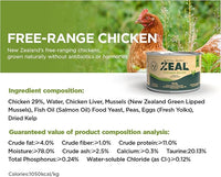 ZEAL New Zealand Wet Cat Food – High Protein, Grain-Free with Superfoods (Chicken, 6oz Can, 12-Pack)