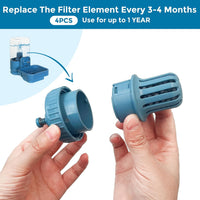VANNON Small Animal Filter Water Dispenser for Crate - 4Pcs Filter Sets - image 3