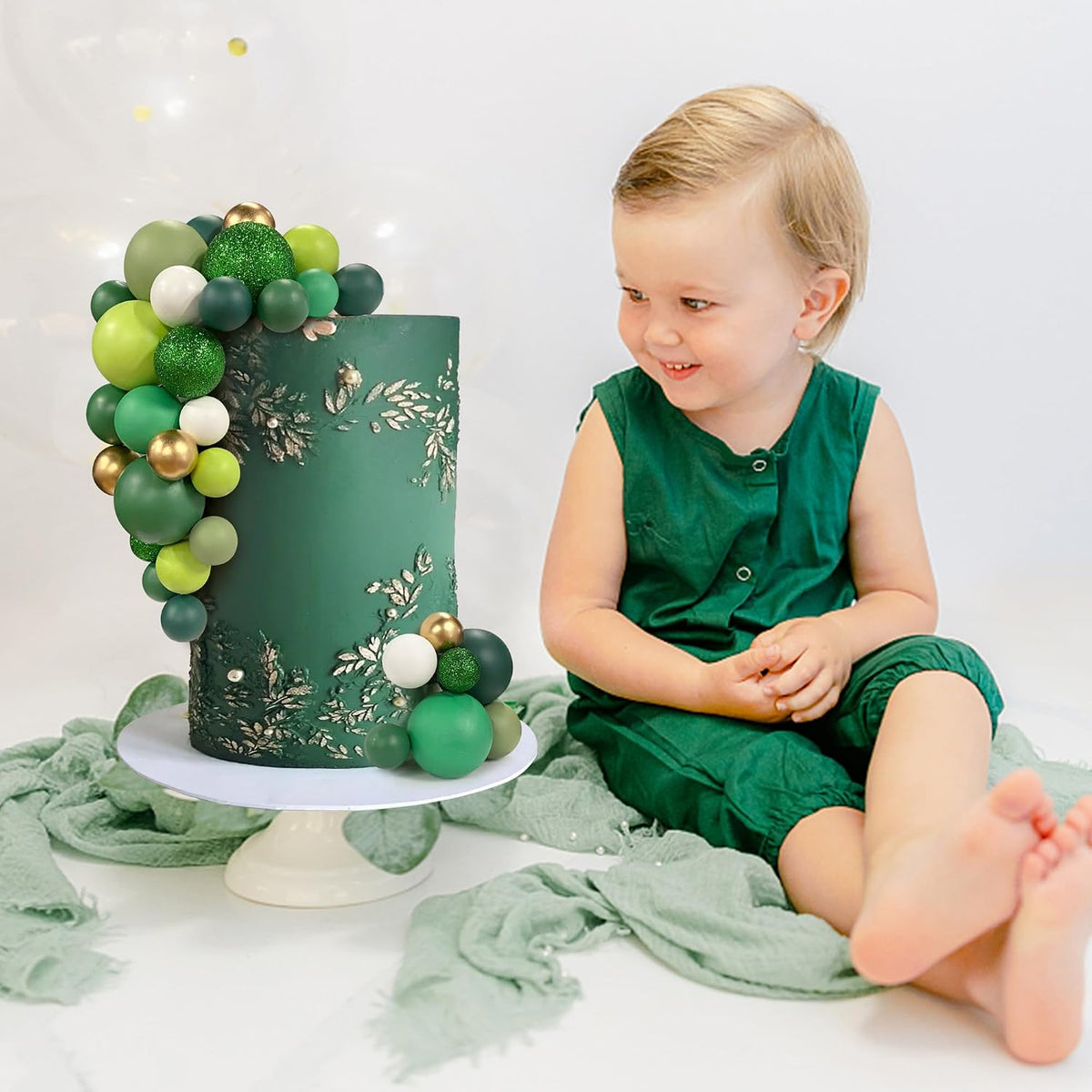 RASSLISA ball cake toppers, 56 plastic pearl balls in three sizes for cake decorating - view 25