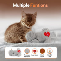 AFP Heartbeat Cat Calming Toy Heartbeat Soothing Kitty Toys Stuffed - image 4