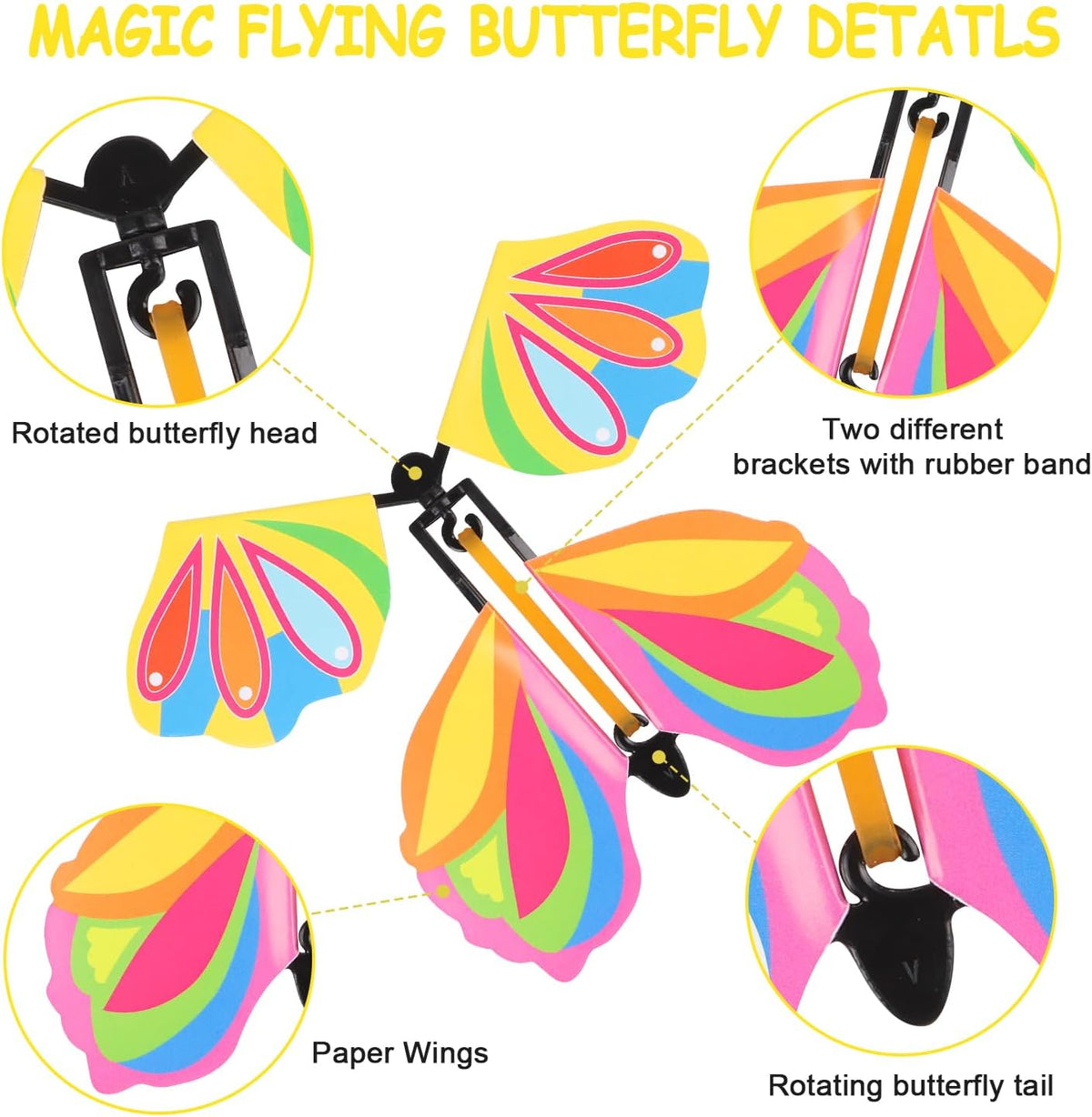 LOMIMOS 20PCS Flying Butterfly - 20pcs multicolored - image 3