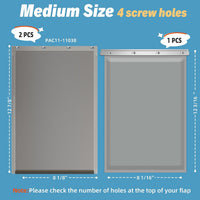 2-Pack Large Dog Door Replacement Flaps with Screws – Essentials for Dogs - 3-flap / Medium - image 2