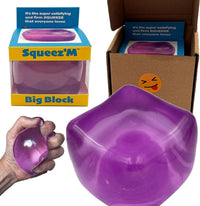 Original BigBlok Premium Stress Cube, Squishy Fidget Toy - Purple