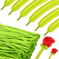 260 Balloons - Clear Long Balloons for Tying Balloon Arch & Balloon Ties – Fun for Kids & Family - Pearl Light Green
