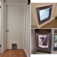 NAMSAN Cat Door Interior Door, Brown, Flap Opening 7.1" x 7.3" - image 2