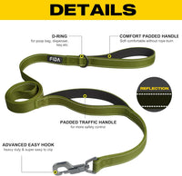 Fida Heavy Duty Dog Leash for Medium Large Dogs - 6 Feet (Pack of 1) / Green - image 2