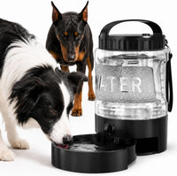 Portable Dog Water Bottle with Bowl, Large 77 oz/2.2 L, Black – Essentials for Dogs - 98OZ-Black