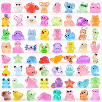 DIYDEC 60PCS Luminous Mini Resin Animals 60 Styles Miniatures Glow - 85PCS Luminous Mini figures