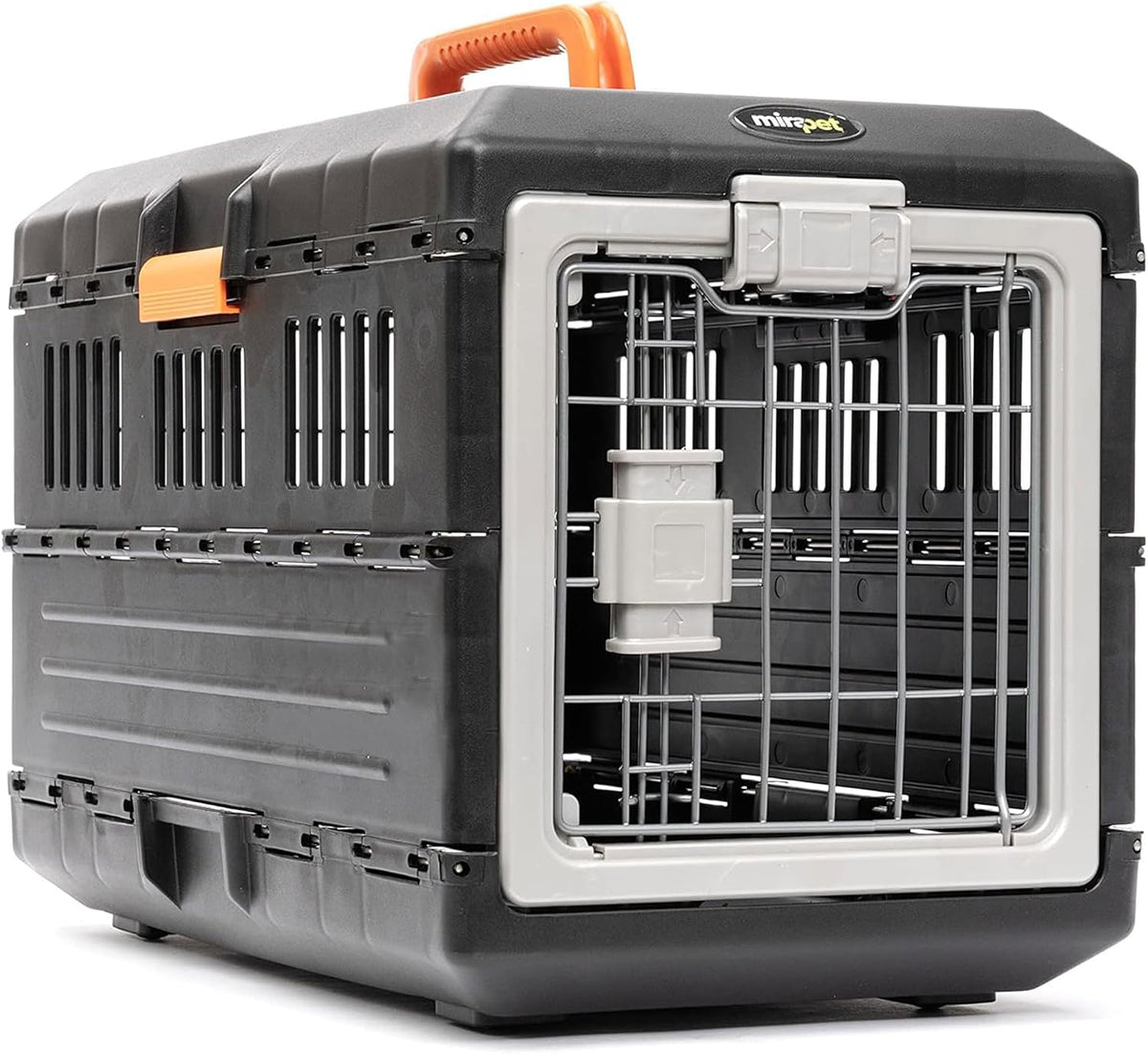 Collapsible Pet Carrier for Large Dogs & Cats - Small - Gray / without kit