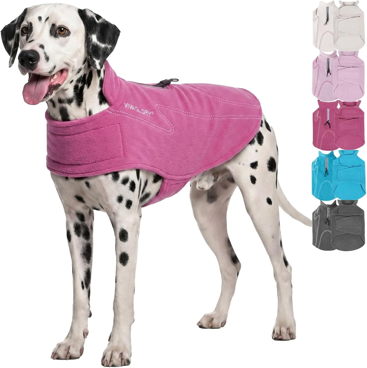 VIVAGLORY Cozywrap dog fleece vest in size L with striped design